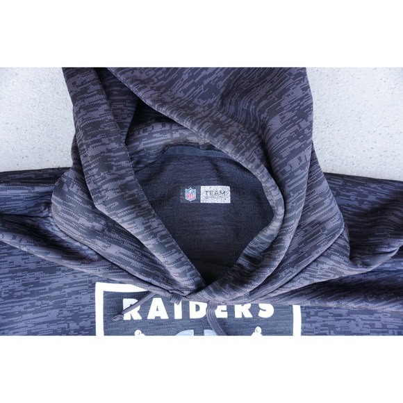 Team Apparel Raiders Sweater NFL Men XL Black Las Vegas Football Hoodie Original - Picture 6 of 7